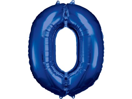 1153 amscan balonek foliovy narozeniny cislo 0 modry 86cm