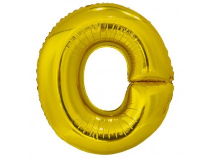 balonek zlaty foliovy pismeno O 86 cm