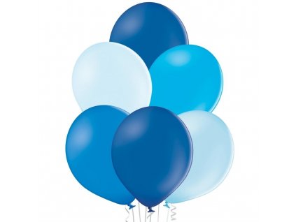 modre balonky mix 10 ks