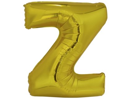 balonek zlaty foliovy pismeno Z 86 cm