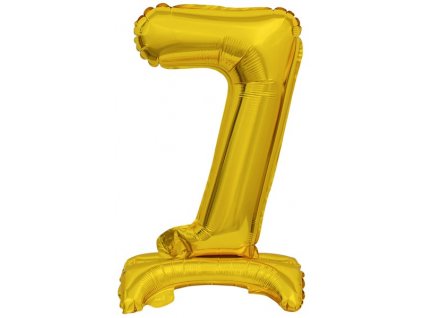 Balónek foliový narozeniny číslo 7 zlatý 38 cm