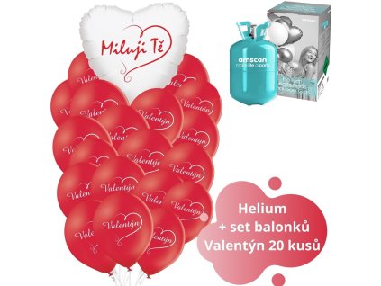 2 miluji te set helium 20 ks