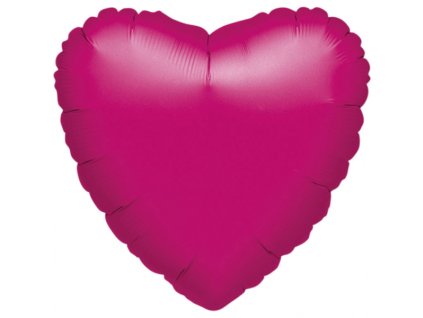 1825 balonek srdce foliovy fuchsia metallic