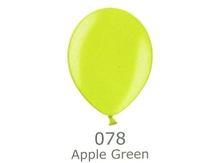 196 apple green 078 balonek svetle zeleny metalicky belbal