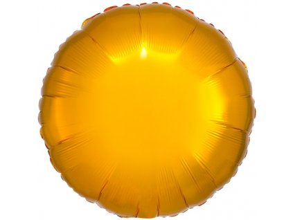 Balónek fóliový kruh zlatý metalický