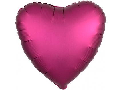 Balónek fóliový srdce tmavě-růžové