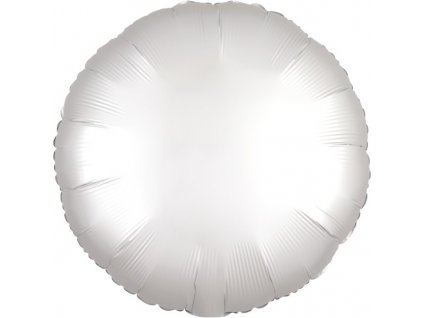 Balónek fóliový kruh bílý 43 cm