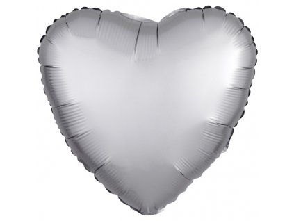 Balónek fóliový srdce stříbrné