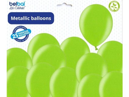 metalicke balonky limetkove zelene