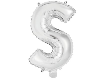 balonek pismeno S stribrny 40 cm