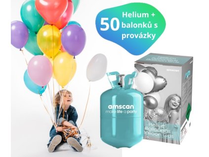 helium set 50 balonku mix barev