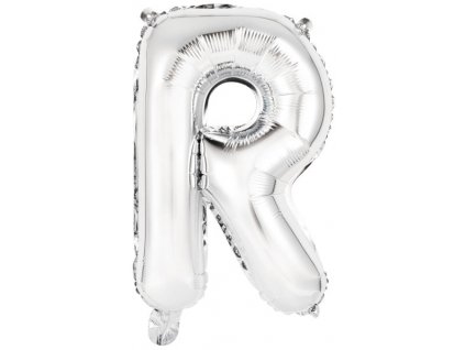 balonek pismeno R stribrny 40 cm