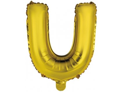 balonek pismeno U zlate 40 cm