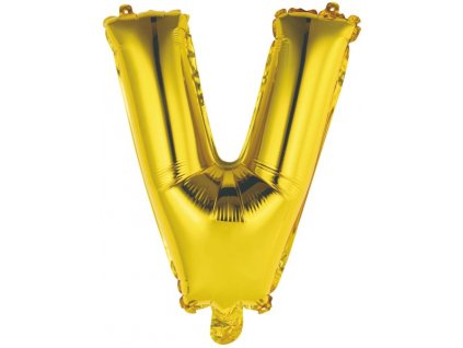 balonek pismeno V zlate 40 cm