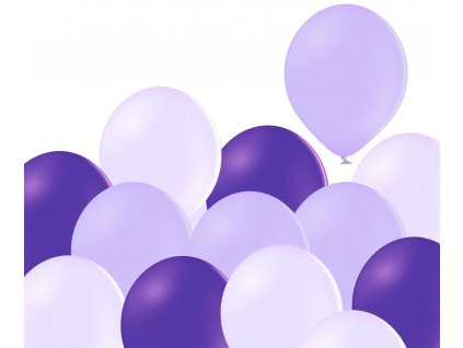 mix lavender a fialove balonky 100 ks