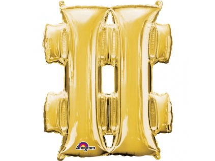 2482 symbol zlate foliove balonky 33 cm x 27 cm