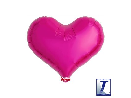 balonek srdce tmave ruzove 63 cm s heliem lita 30 dni