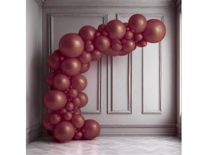 balonkova girlanda hneda rustikalni