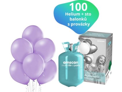 helium 100 levandulove svetlefialove balonky