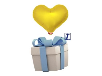 2 balonkovy box srdce zlate 1 kus