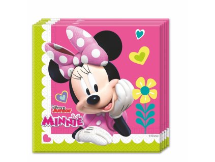 2884 procos minnie ubrousky ruzove 20ks 2 vrstve 33cm x 33cm