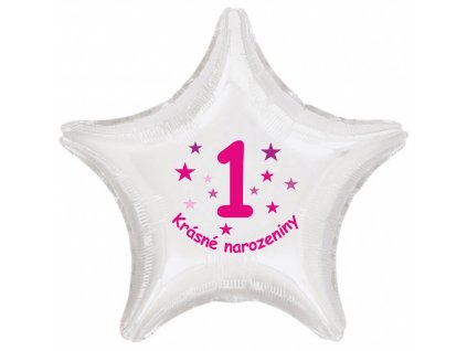 4987 krasne 1 narozeniny foliovy balonek hvezda pro holky balonky cz