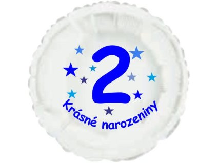 5008 krasne 2 narozeniny foliovy balonek kruh pro kluky balonky cz