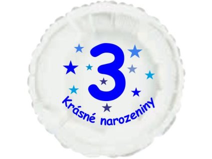 5011 krasne 3 narozeniny foliovy balonek kruh pro kluky balonky cz