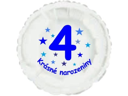 5014 krasne 4 narozeniny foliovy balonek kruh pro kluky balonky cz