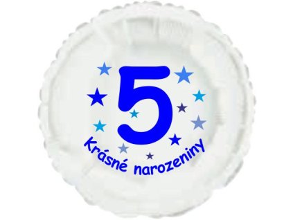 5023 krasne 5 narozeniny foliovy balonek kruh pro kluky balonky cz