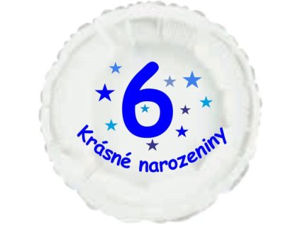 5032 krasne 6 narozeniny foliovy balonek kruh pro kluky balonky cz