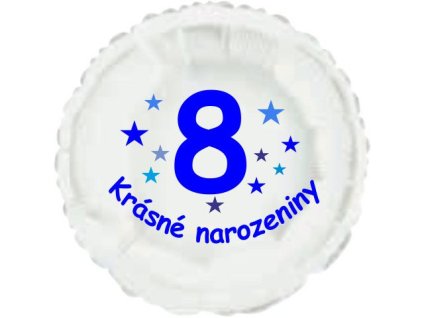 5050 krasne 8 narozeniny foliovy balonek kruh pro kluky balonky cz