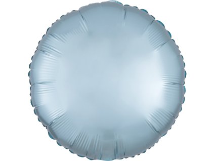 6028 balonek kruh foliovy saten svetle modry amscan