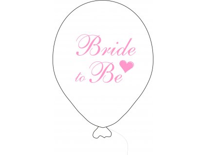 6619 bride to be balonek bily