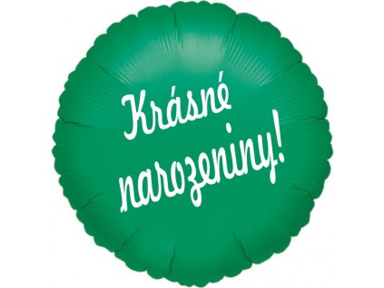 7234 balonek foliovy zeleny kruh krasne narozeniny balonky cz