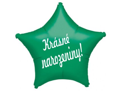 7237 balonek foliovy zelena hvezda krasne narozeniny balonky cz