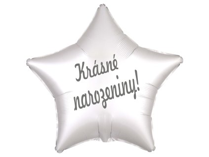 7243 balonek foliovy bila hvezda saten krasne narozeniny balonky cz