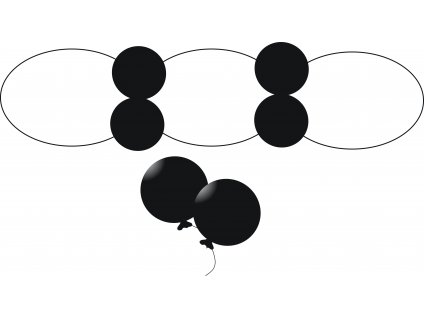 733 dekoracni balonek d5 025 black