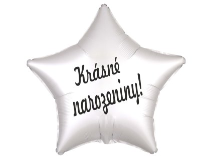 7618 balonek foliovy bila hvezda krasne narozeniny balonky cz