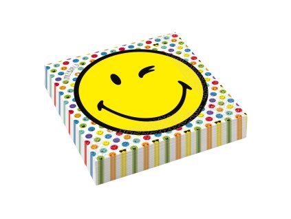 7705 smiley world ubrousky 16 ks 33 cm x 33 cm amscan