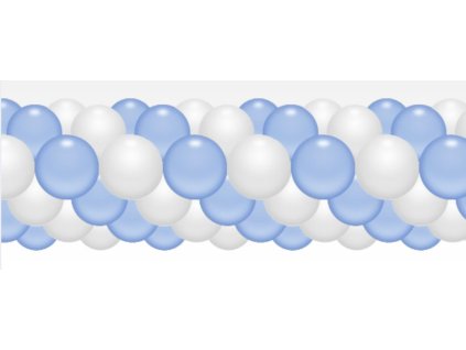 7822 balonkova girlanda svetle modro bila 3 m balonky cz