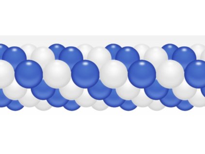 7870 balonkova girlanda tmava modra bila 3 m balonky cz