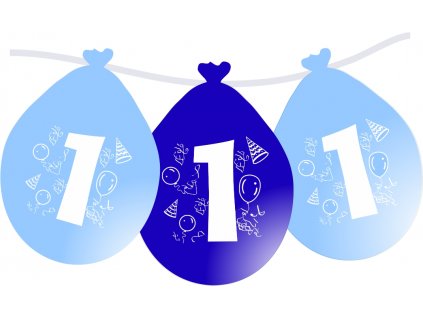 811 balonky narozeniny cislo 1 visici 5ks modre balonky cz