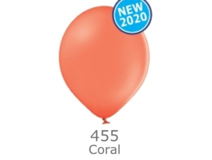 8464 coral 455 balonek oranzovo ruzova prumer 27cm belbal