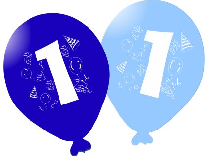 871 balonky narozeniny 5ks s cislem 1 pro kluky balonky cz