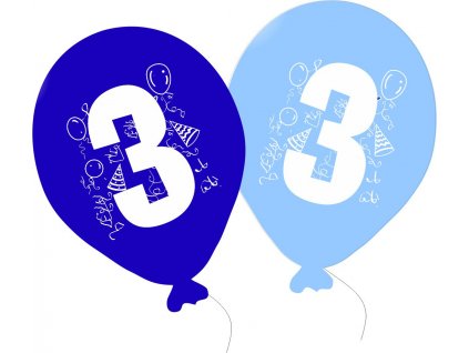 883 balonky narozeniny 5ks s cislem 3 pro kluky balonky cz