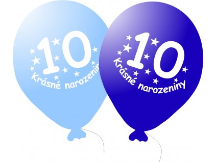 9172 balonek modry krasne narozeniny cislo 10 5 ks balonky cz