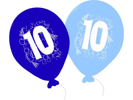 925 balonky narozeniny 5ks s cislem 10 pro kluky balonky cz