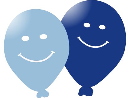 931 balonky smajlik 5ks modre balonky cz