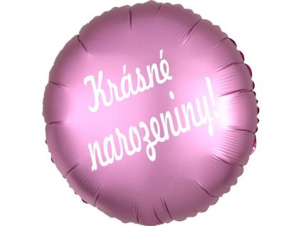 9352 foliovy balonek kruh ruzovy krasne narozeniny balonky cz